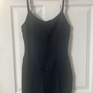Black active Crisscross Cami Jumpsuit